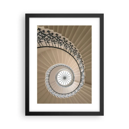 Poster in einem schwarzem Rahmen - Im Inneren der Muschel - 30x40 cm