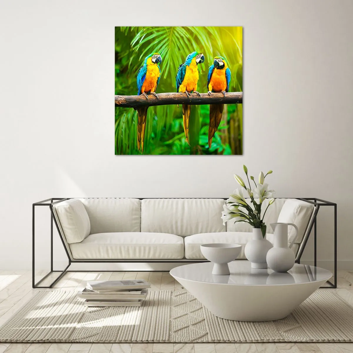 Glasbild - Bild auf glas - Und hast du gehört, dass sie ...? - 70x70 cm