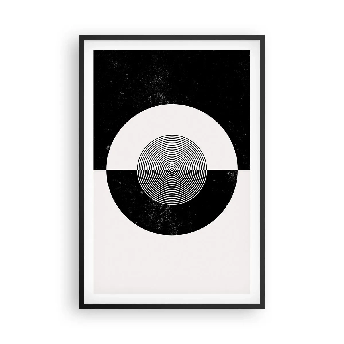Poster in einem schwarzem Rahmen - Harmonie in Schwarz und Weiß - 61x91 cm