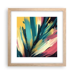 Poster in einem Rahmen aus heller Eiche - Komposition – eine Explosion der Freude - 30x30 cm