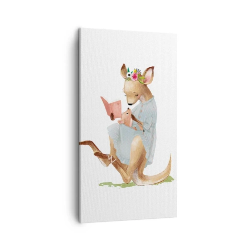 Bild auf Leinwand - Leinwandbild - Lies mir vor Mama - 45x80 cm