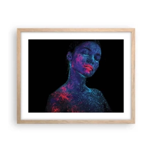 Poster in einem Rahmen aus heller Eiche - Im Sternenstaub - 50x40 cm