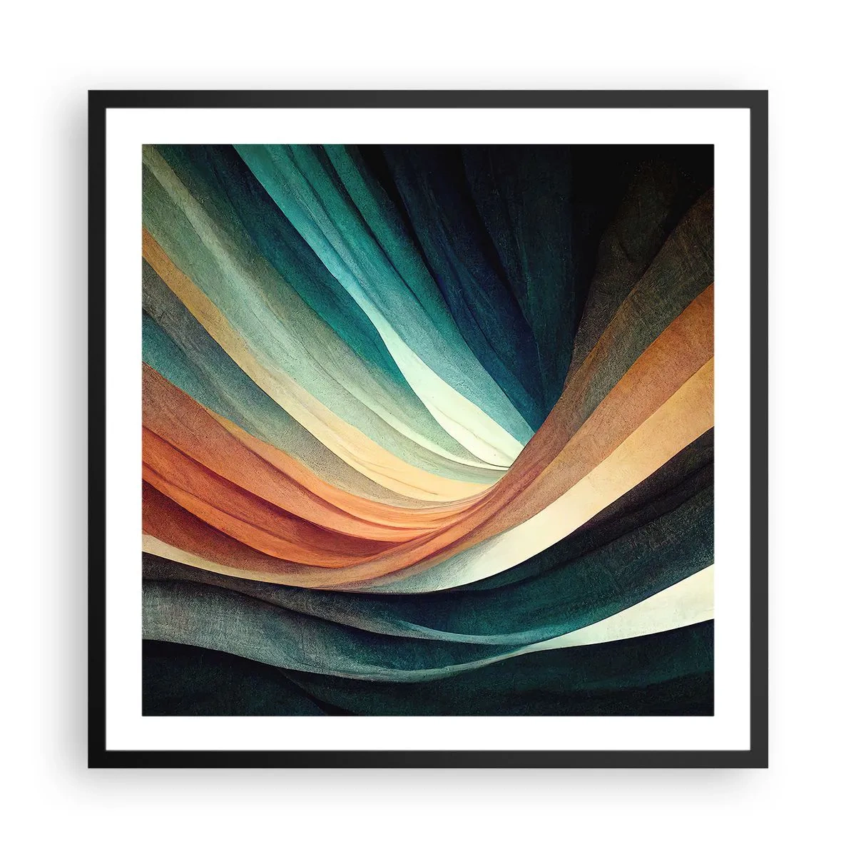 Poster in einem schwarzem Rahmen - Aus Farben gewebt - 60x60 cm