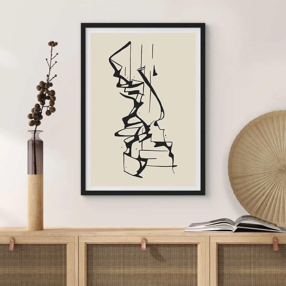 Poster in einem schwarzem Rahmen - Vielleicht eine Landschaft - 70x100 cm