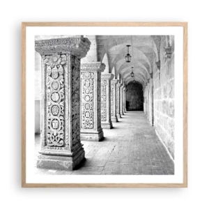 Poster in einem Rahmen aus heller Eiche - Und wo geht’s hin...? - 60x60 cm