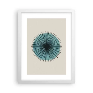 Poster in einem weißen Rahmen - Strahlend im Blau - 30x40 cm