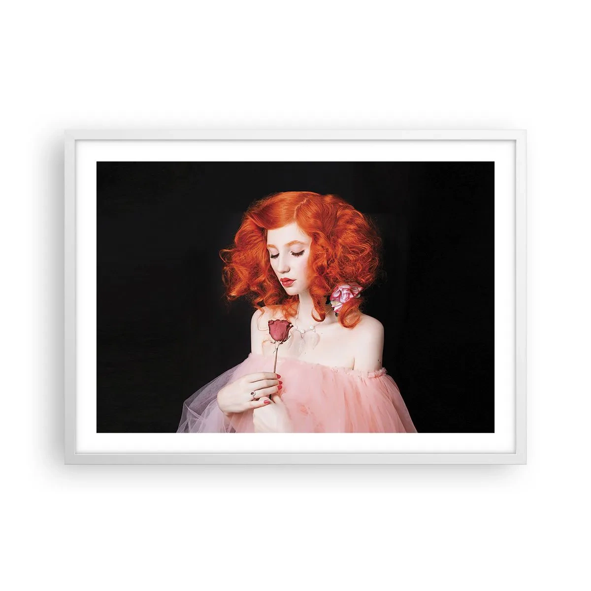 Poster in einem weißen Rahmen - Im barocken Stil - 70x50 cm