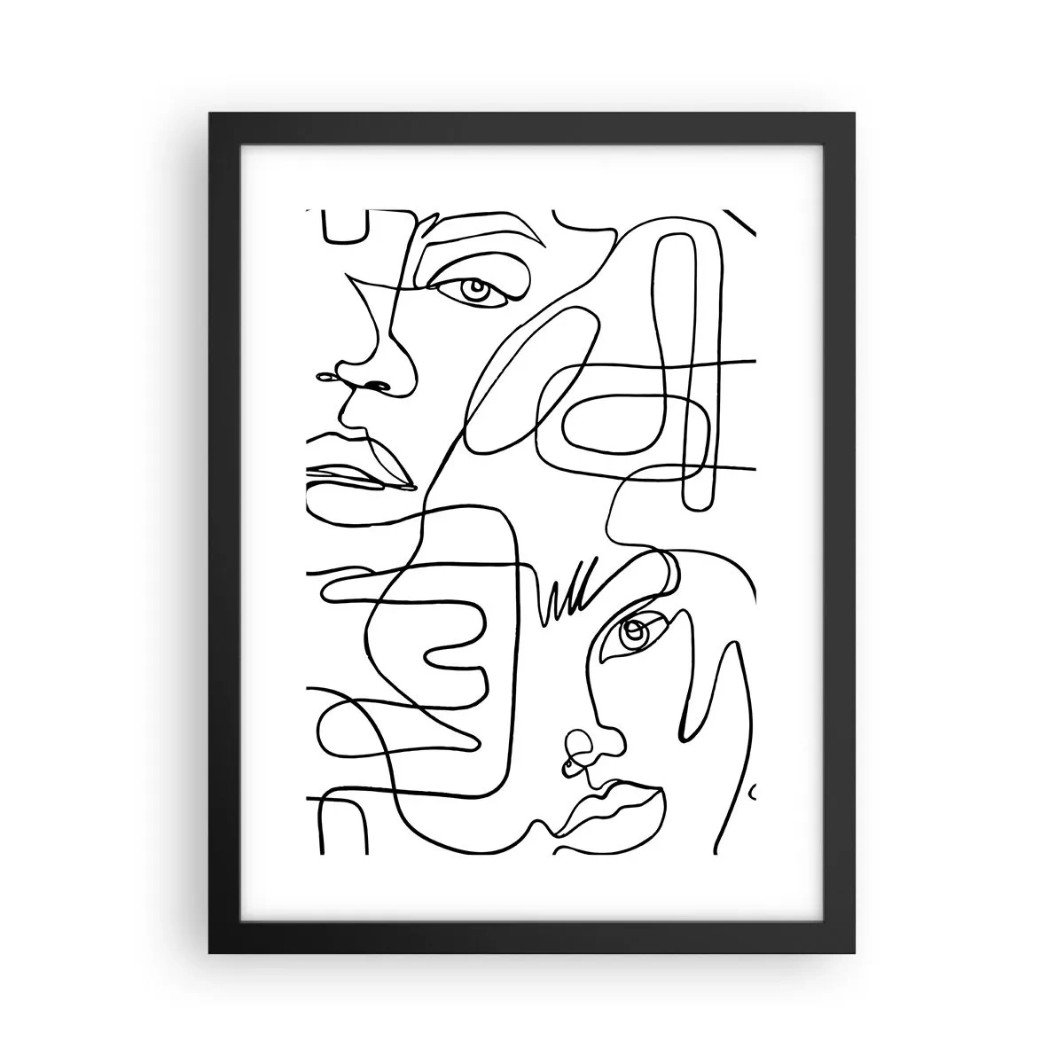 Poster in einem schwarzem Rahmen - In verworrenen Gefühlen - 30x40 cm