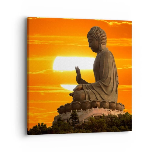 Bild auf Leinwand - Leinwandbild - Keine Angst vor der Welt - 40x40 cm