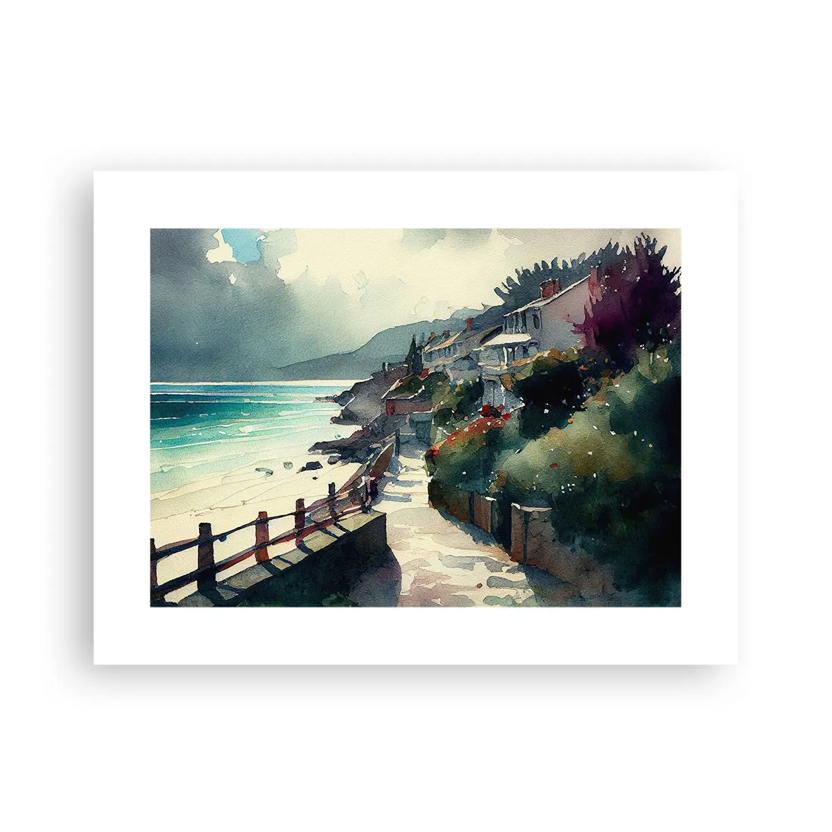 Poster - Mittelmeerstadt - 40x30 cm