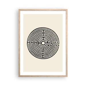 Poster in einem Rahmen aus heller Eiche - Geheimnisvolle Ordnung - 50x70 cm