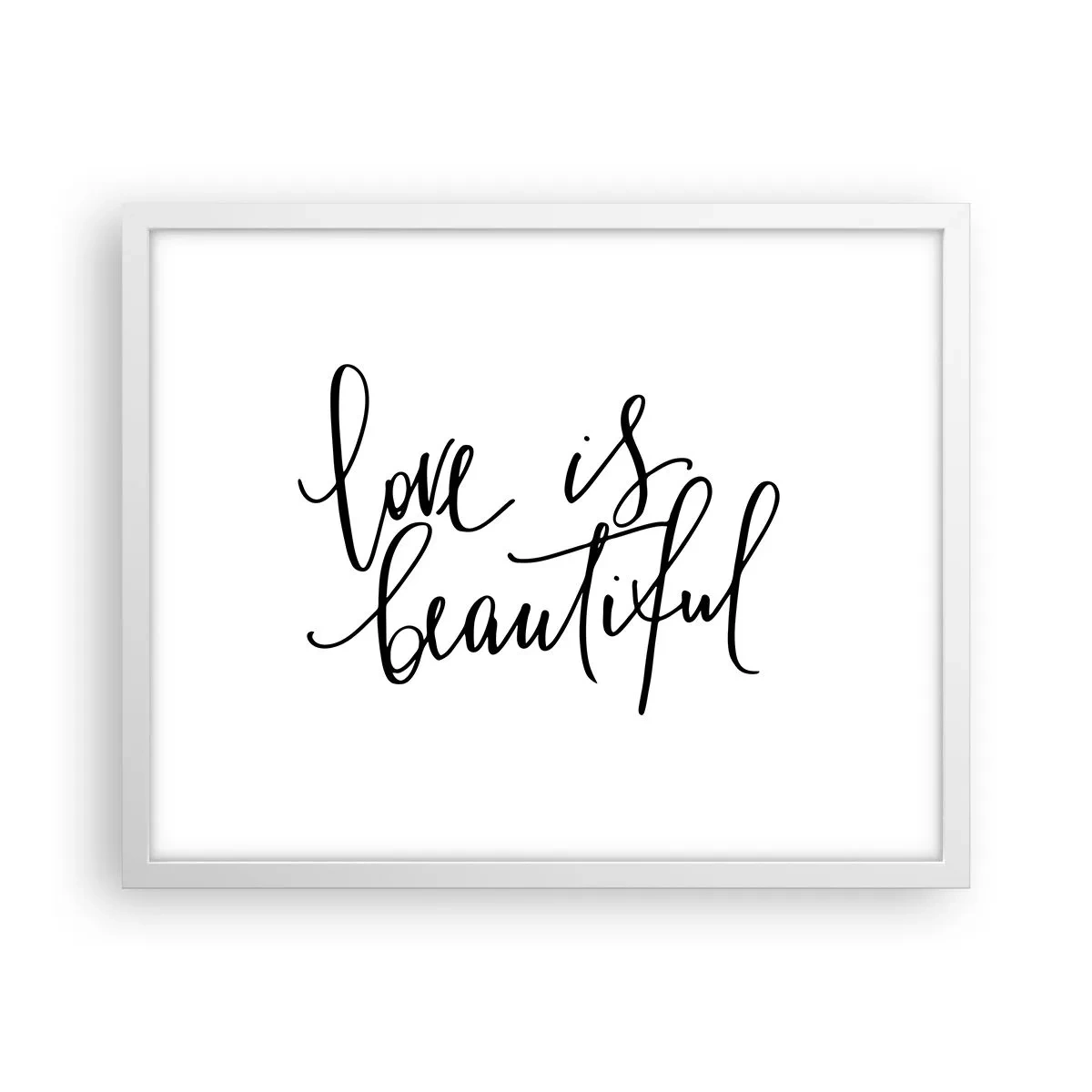 Poster in einem weißen Rahmen - Lies und wiederhol - 50x40 cm