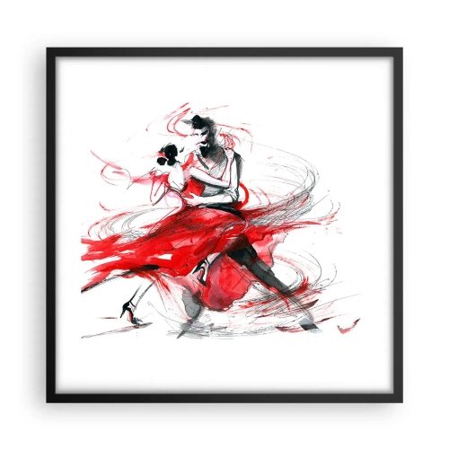 Poster in einem schwarzem Rahmen - Tango – der Rhythmus der Leidenschaft - 50x50 cm