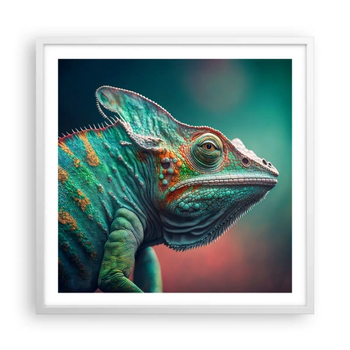 Poster in einem weißen Rahmen - Siehst du mich? Nicht gut… - 60x60 cm