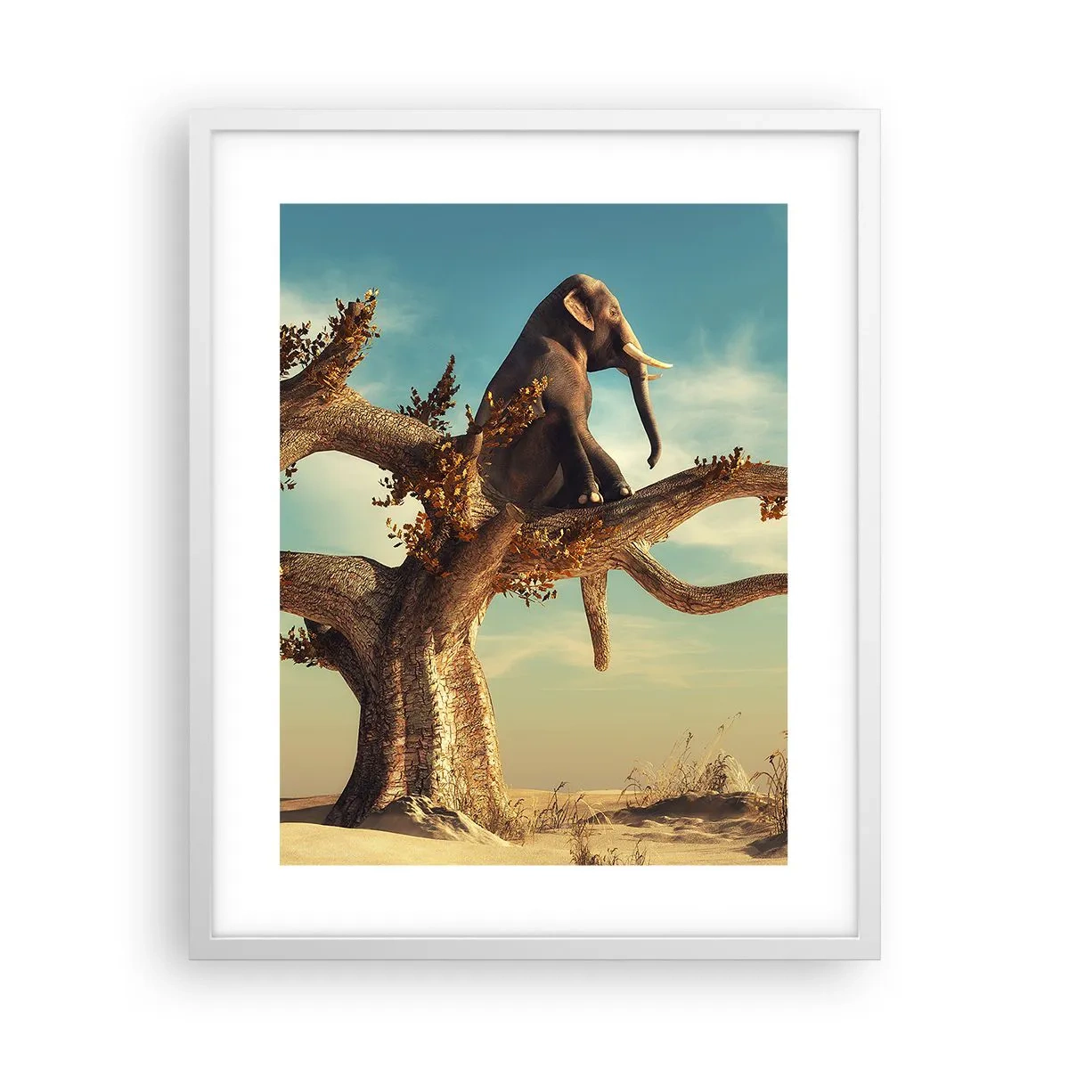 Poster in einem weißen Rahmen - Ein neuer Standpunkt - 40x50 cm