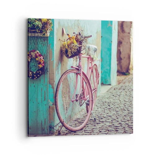 Bild auf Leinwand - Leinwandbild - Ich komme gleich wieder - 70x70 cm