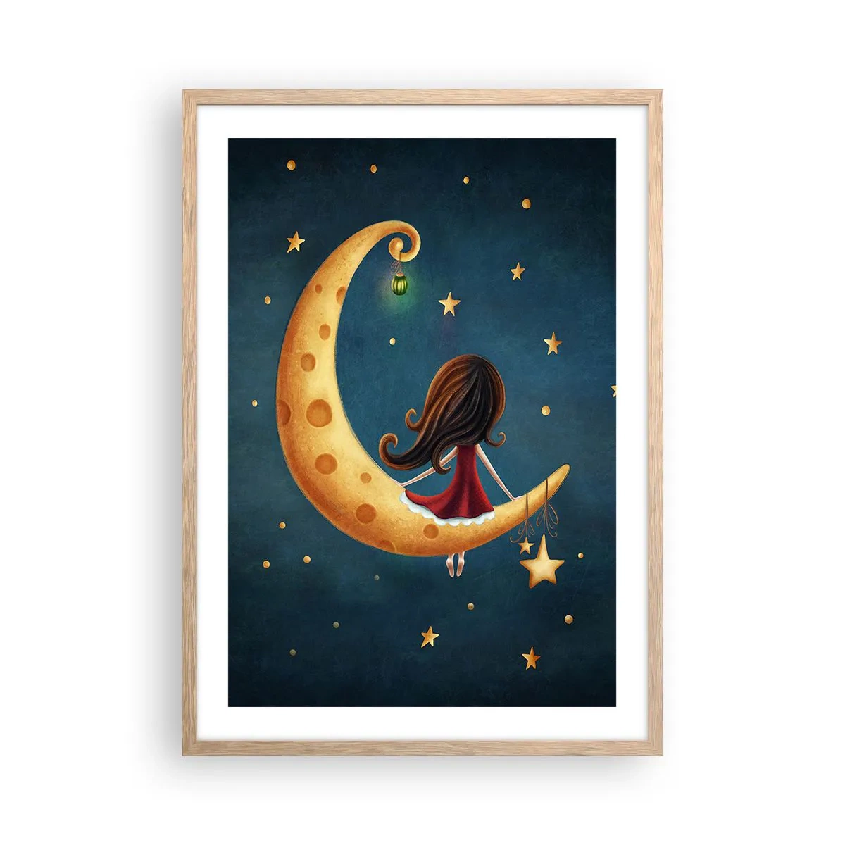 Poster in einem Rahmen aus heller Eiche - Einmal… - 50x70 cm