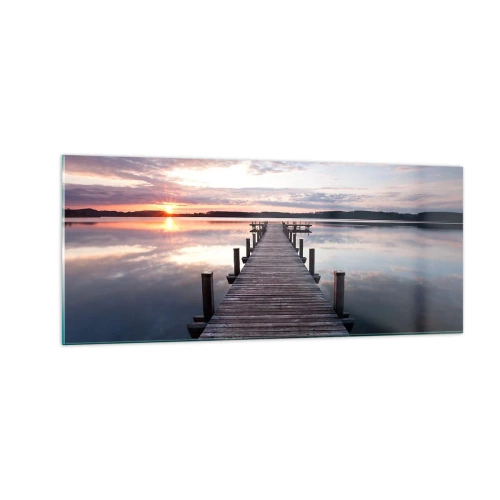 Glasbild - Bild auf glas - Eine stille Grenze zwischen Tag und Nacht - 100x40 cm