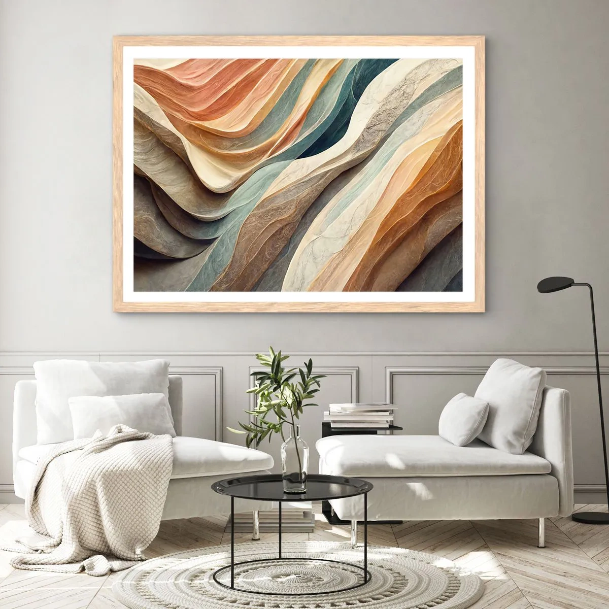 Poster in einem Rahmen aus heller Eiche - Moment vor der Veränderung - 70x50 cm