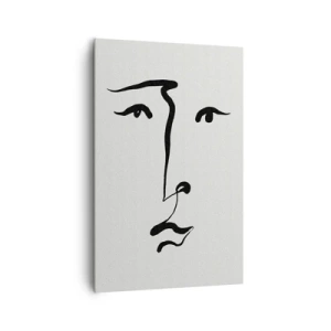 Bild auf Leinwand - Leinwandbild - Porträt mit einer Zeile - 80x120 cm