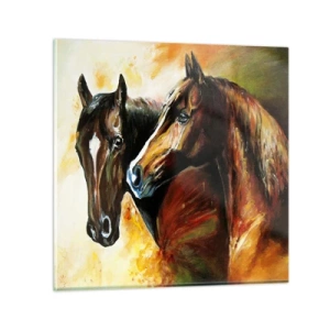 Glasbild - Bild auf glas - Doppelt anmutig - 30x30 cm