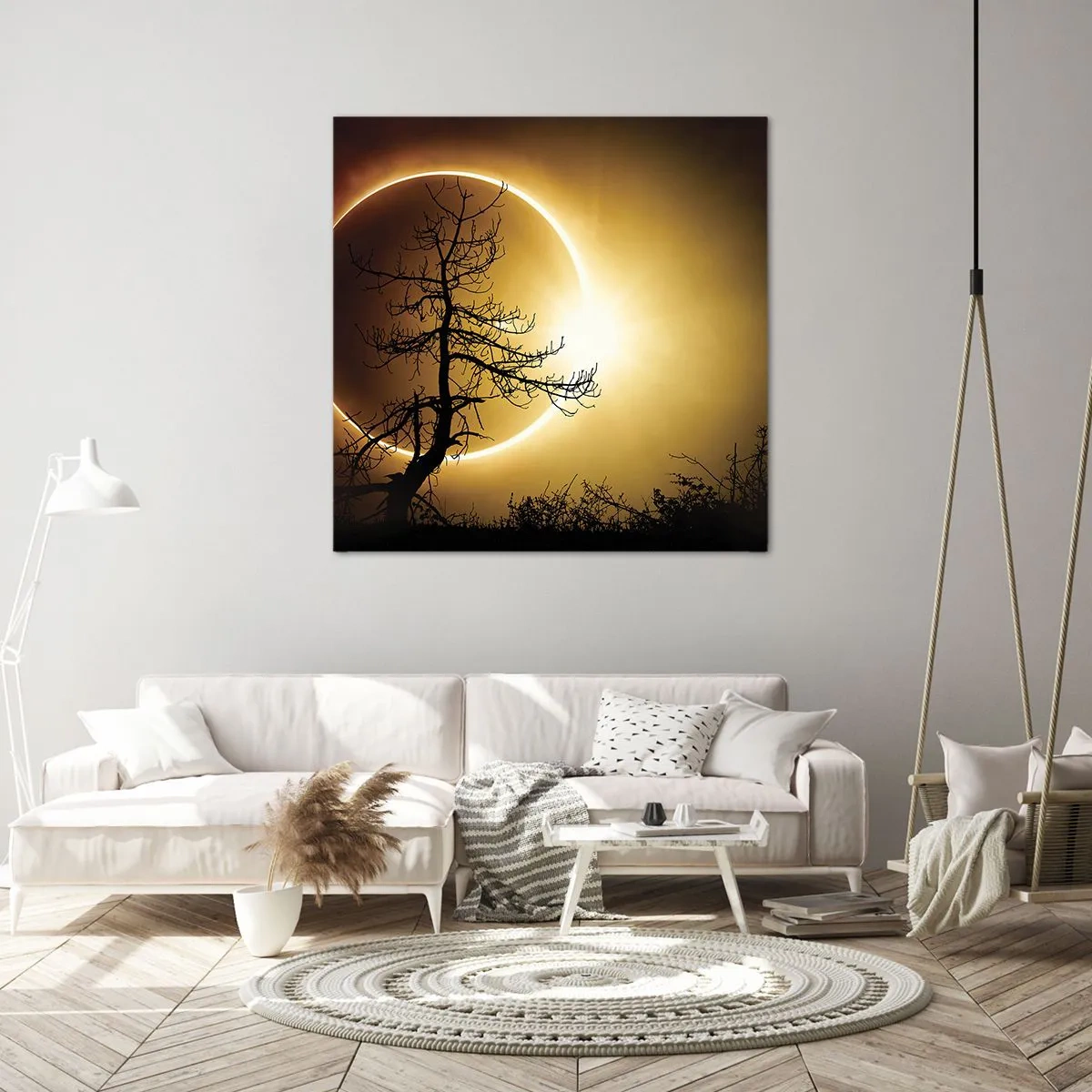 Bild auf Leinwand - Leinwandbild - Totale Finsternis - 60x60 cm