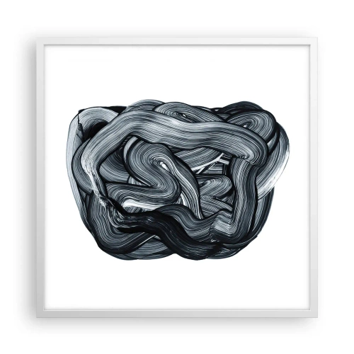 Poster in einem weißen Rahmen - Es ist nicht so einfach - 60x60 cm