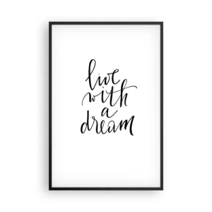 Poster in einem schwarzem Rahmen - Na sicher - 61x91 cm