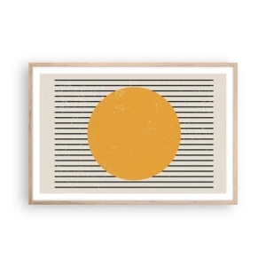 Poster in einem Rahmen aus heller Eiche - Die Kraft der Einfachheit - 91x61 cm