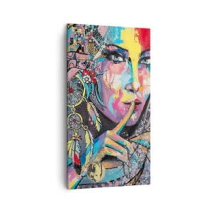 Bild auf Leinwand - Leinwandbild - Sei still, bis du verstehst - 45x80 cm