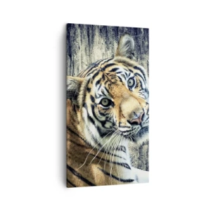 Bild auf Leinwand - Leinwandbild - Portrait in Lichtstrahlen - 45x80 cm