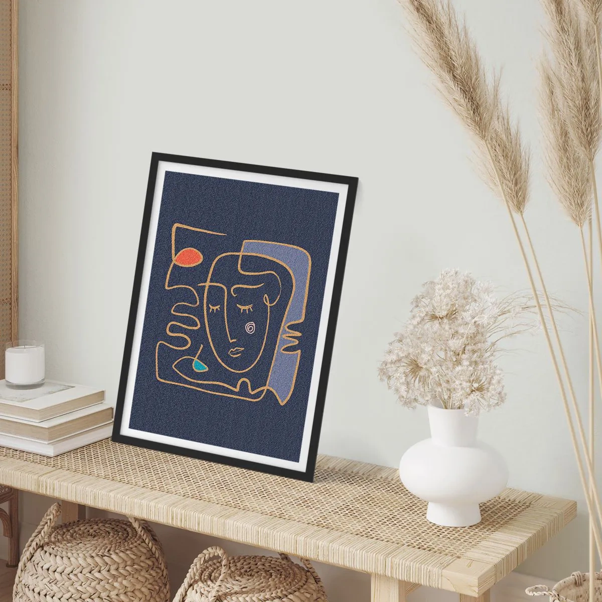 Poster in einem schwarzem Rahmen - In Gedanken - 61x91 cm