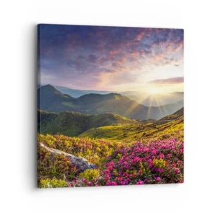 Bild auf Leinwand - Leinwandbild - Frische am Bergmorgen - 30x30 cm