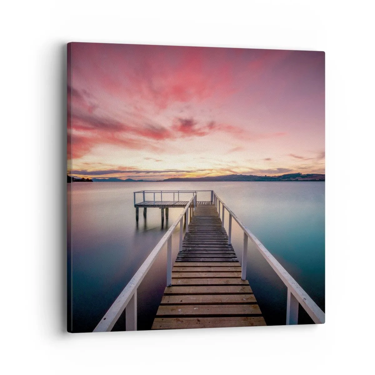 Bild auf Leinwand - Leinwandbild - Die sanfte Flamme des Abends - 40x40 cm