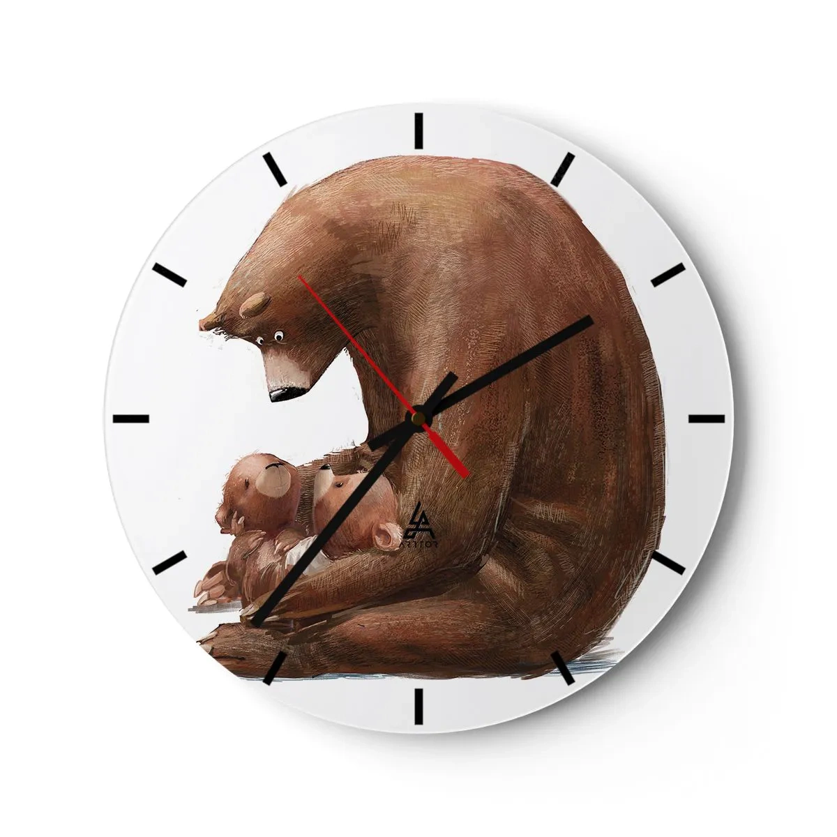 Wanduhr - Glasuhr - Süße Träume, Kinder - 40x40 cm