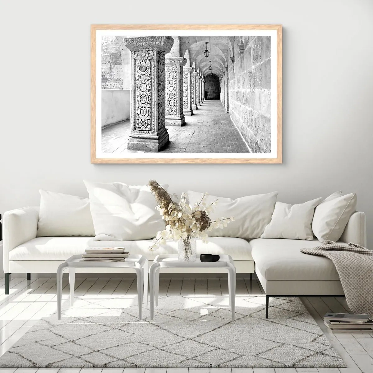 Poster in einem Rahmen aus heller Eiche - Und wo geht’s hin...? - 100x70 cm