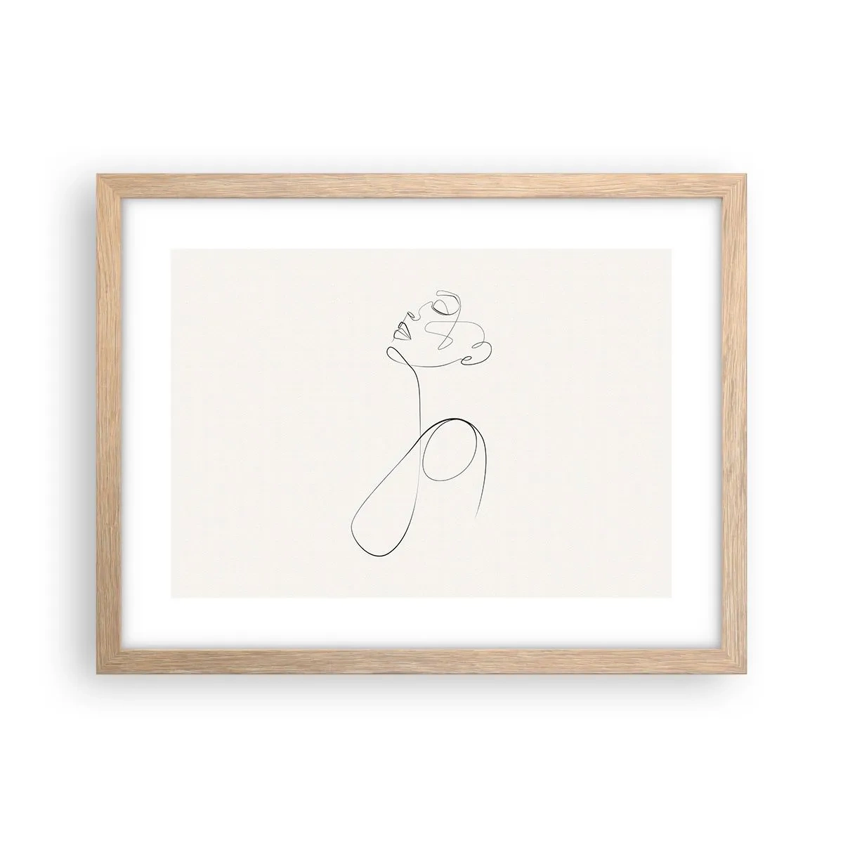 Poster in einem Rahmen aus heller Eiche - Versunken in Träumen - 40x30 cm