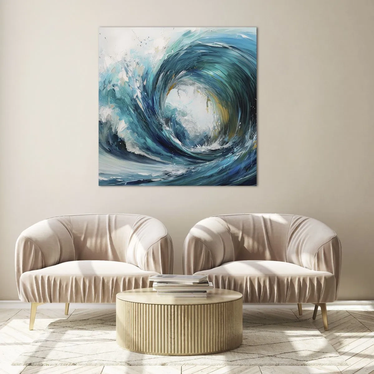 Glasbild - Bild auf glas - Meeresportal - 60x60 cm