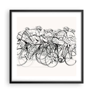 Poster in einem schwarzem Rahmen - Gemeinsam als Team - 50x50 cm