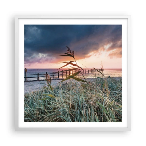 Poster in einem weißen Rahmen - Es vergeht nicht mit dem Wind - 60x60 cm