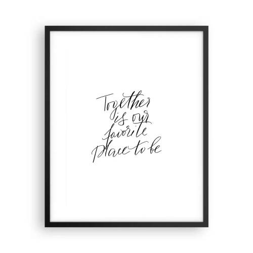 Poster in einem schwarzem Rahmen - Fühlst du das auch? - 40x50 cm