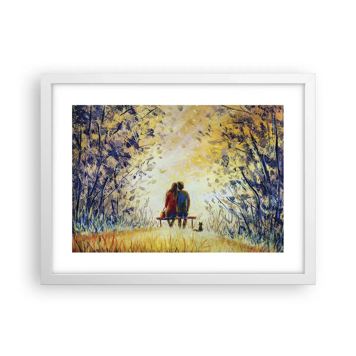 Poster in einem weißen Rahmen - Magischer Augenblick - 40x30 cm