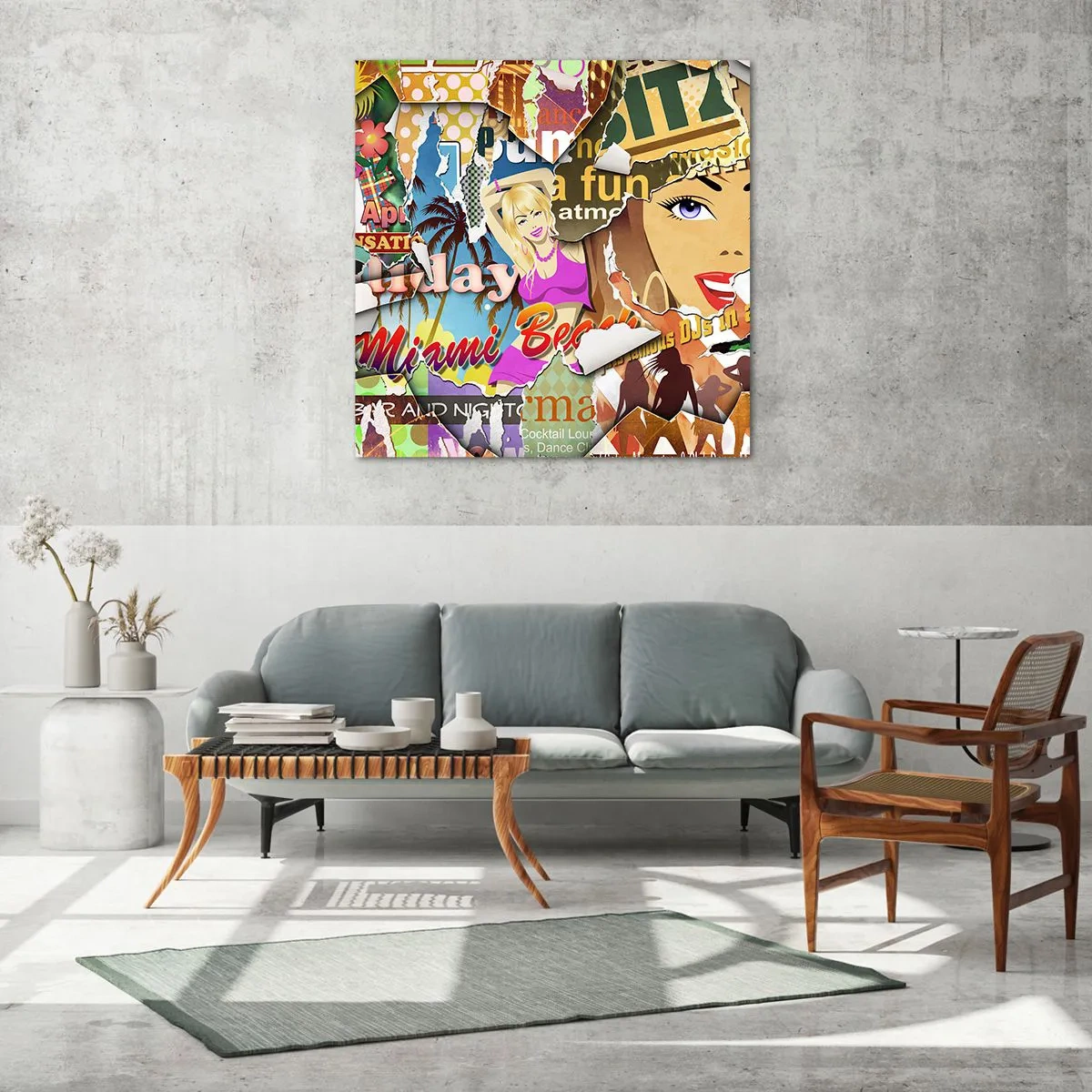 Glasbild - Bild auf glas - Sommer Rückblicke - 60x60 cm