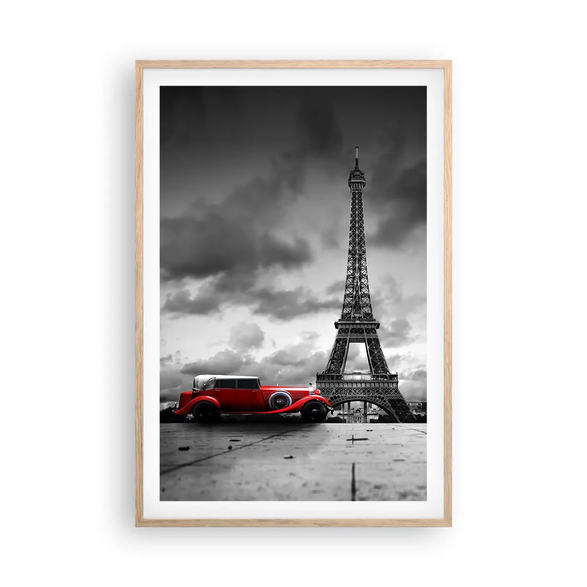 Poster in einem Rahmen aus heller Eiche - Vor nicht allzu langer Zeit in Paris - 61x91 cm