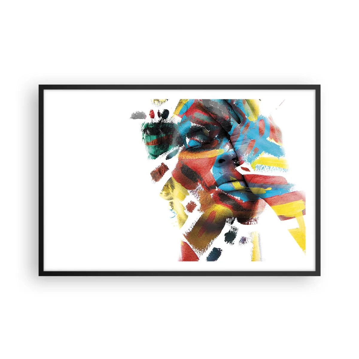 Poster in einem schwarzem Rahmen - Eine bunte Persönlichkeit - 91x61 cm