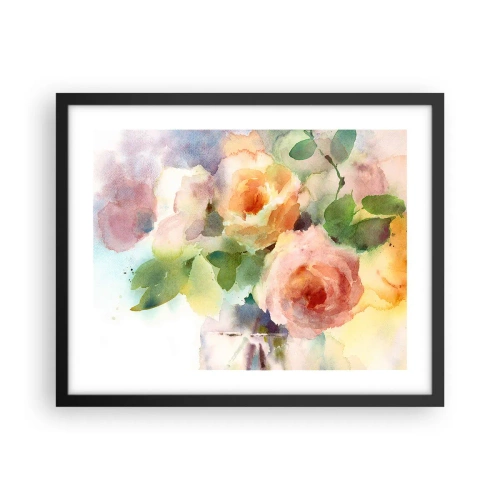 Poster in einem schwarzem Rahmen - Zart wie Aquarell - 50x40 cm
