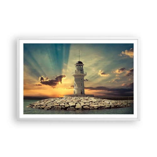 Poster in einem weißen Rahmen - Licht - Gut - Schönheit - 91x61 cm