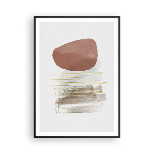 Poster in einem schwarzem Rahmen - Abstrakte Kolonnade - 70x100 cm