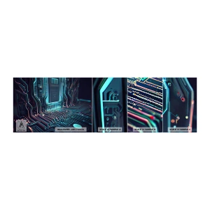 Fototapeten Muster Selbstklebend Deluxe Sticker - Ich denke nur… - Technologie, Computer, Prozessor - 100x30 cm