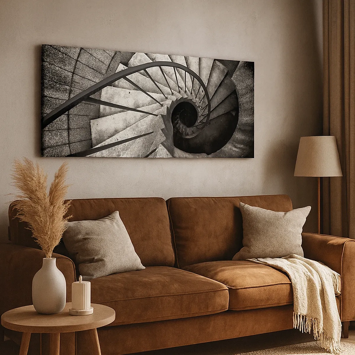 Bild auf Leinwand - Leinwandbild - Treppe hoch, Treppe runter - 30x30 cm